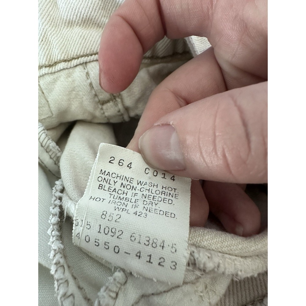 Vintage '92 Levi's 550 Jeans 30x32 (28x31) Cream 90s Made in USA Orange Tab - Picture 16 of 16